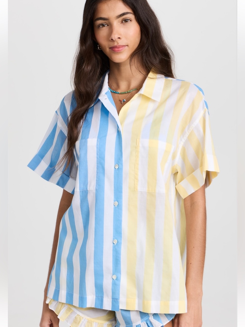 STAUD The Channing Top Buttercup Seashore Stripe